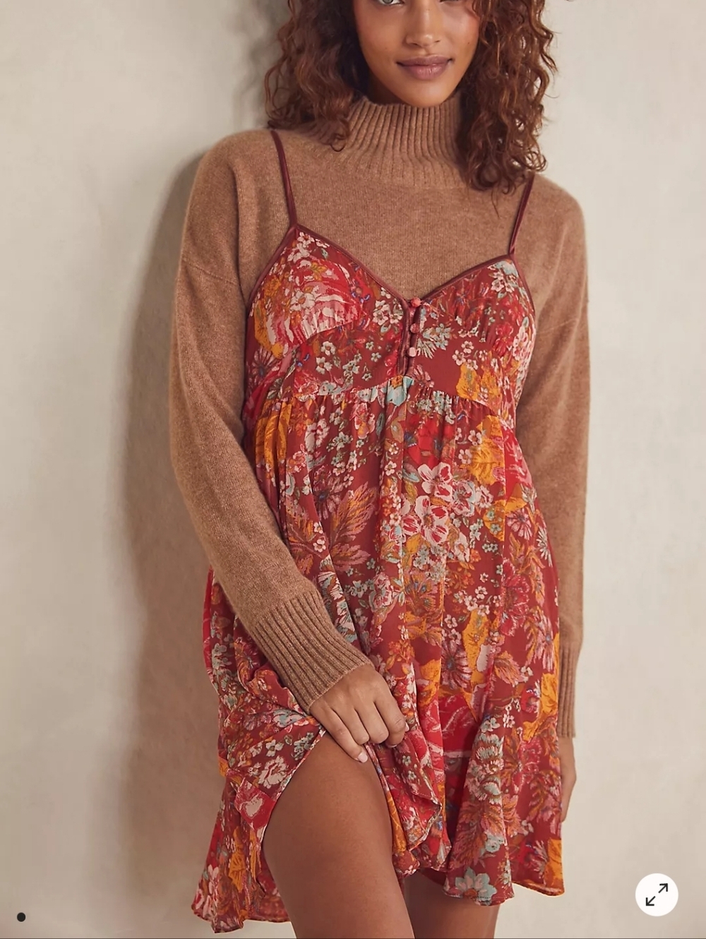 Free People Run Away Trapeze Slip Dress Size XS Dainty Mini  V-Neck Semi-Sheer